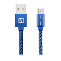 Swissten Data Cable Textile Usb / Micro Usb 2.0 M Blue