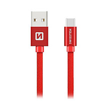 Swissten Data Cable Textile Usb / Usb-C 1.2 M Red