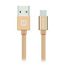 Swissten Data Cable Textile Usb / Usb-C 1.2 M Gold