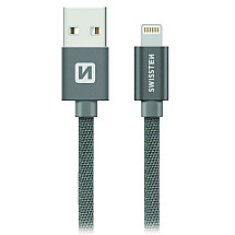 Swissten Cable Textile Usb / Lightning 0,2 M Grey