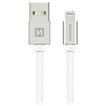 Swissten Data Cable Textile Usb / Lightning 1.2 M Silver