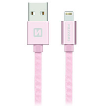 Swissten Data Cable Textile Usb / Lightning 1.2 M Pink/Gold