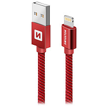 Swissten Data Cable Textile Usb / Lightning 1.2 M Red