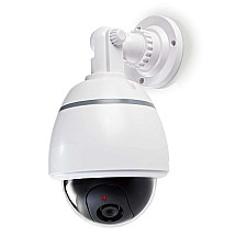 NEDIS dummy security camera with flashing LED/ dome/ IP44/ outdoor/ white