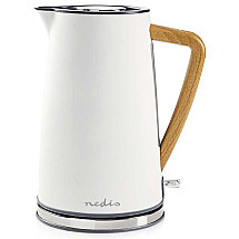 NEDIS electric kettle KAWK510EWT/ volume 1.7 l/ Soft-Touch/ 1850 - 2200 W/ stainless steel/ white