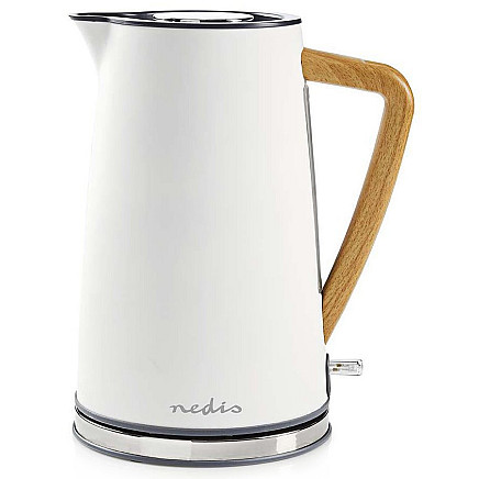 NEDIS electric kettle KAWK510EWT/ volume 1.7 l/ Soft-Touch/ 1850 - 2200 W/ stainless steel/ white