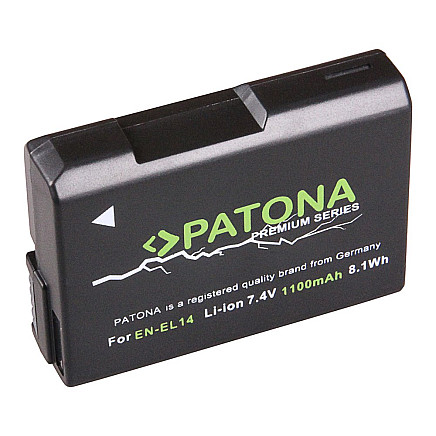 Battery Patona for Photo Nikon EN-EL14 1100mAh Li-Ion Premium