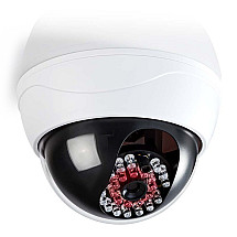 NEDIS dummy security camera with infrared LED/ dome/ IP44/ outdoor and indoor/ white