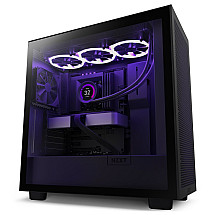NZXT case H7 Flow edition / ATX / 2x 120 mm fan / USB-C / 2x USB / glass side panel / mesh panel / black