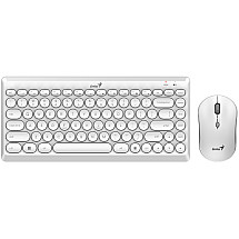 GENIUS LuxeMate Q8000 White/ wireless set/ USB/ white/ CZ+SK layout