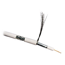 Datacom coaxial cable RG-6 (6.5mm/1.0mm) 75 Ohm 100m white