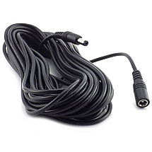 EZVIZ extension outdoor power cable for IP cameras/ 1× DC 5.5 mm male/ 1× DC 5.5 mm female/ length 5m/ black