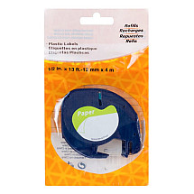 PRINTLINE compatible tape with DYMO 59421, 12mm, 4m, black print/white background, LetraTag, paper