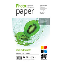 COLORWAY photo paper/ double-sided/ matte 220g/m2, A4/ 20 pieces