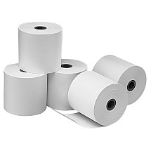 X -POS paper thermo discs 55g/m2, diameter 70mm, width 80mm, tubing 12mm - package 5pcs