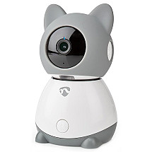 NEDIS IP camera/ wi-fi/ internal/ 1080p/ micro SD/ cloud/ motion sensor/ tilt/ night vision/ Android/ iOS/ gray-white