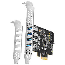 AXAGON PCIe controller for 4x USB 3.2 Gen1 / PCEU-43RS / SP & LP