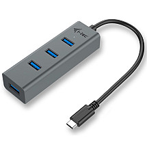 i-tec USB HUB 3.1 Type C METAL/ 4 ports/ USB 3.0/ gray