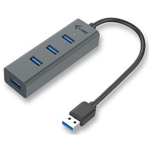 i-tec USB HUB METAL/ 4 ports/ USB 3.0/ passive/ metal/ grey