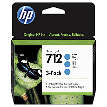 HP 712 Ink. refill cyan, three-pack/ 3ED77A