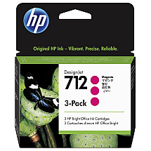 HP 712 Ink. cartridge magenta, three-pack/ 3ED78A