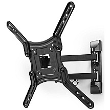 NEDIS wall bracket for LCD and TV/ 23 - 55 "/ load capacity 30 kg/ tilt ± 20°/ rotation 180°/ hinged (3 joints)