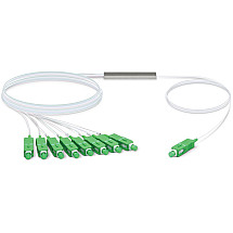 Ufiber Splitter 8, 1260-1650 nm, SC/APC Connectors, Cable Length 1.5 M