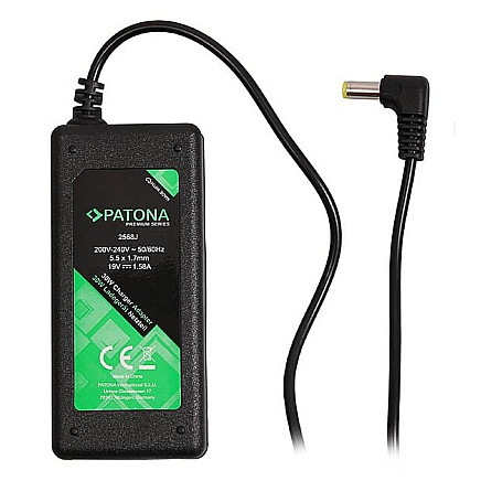 PATONA power adapter for ntb/ 19V/1.58A 30W/ connector 5.5x1.7mm/ ACER ASPIRE ONE PREMIUM/ cable length 2.5 m