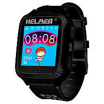 HELMER children's watch LK 707 with GPS locator/ touch display/ IP54/ micro SIM/ compatible with Android and iOS/ black