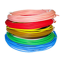 Low Temperature PCL Filament for 3D Pens 6 Color Set Each Color 5m 1.75mm Worm/Green/Blue/Yellow/Pink/Gold 6x5m