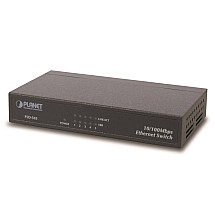 FSD-503 switch 5x 10/100Base-TX, 10", metal, fanless