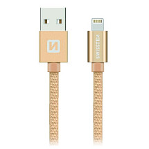 Swissten data cable Textile USB / Lightning 2.0 m Gold