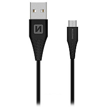 Swissten data cable USB / Micro USB 1.5 m black (6.5mm)