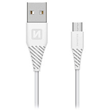 Swissten data cable USB / Micro USB 1.5 m white (9mm)