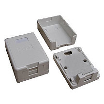 DATACOM Unmounted data socket for 1x RJ45 keystone, on plaster (dustproof)