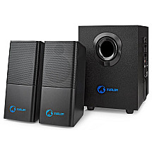 NEDIS gaming speakers/ 2.1/ power 33 W/ 3.5 mm jack/ USB/ ABS/ wood/ black