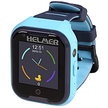 HELMER children's watch LK 709 with GPS locator/ dot. display/ 4G/ IP67/ nano SIM/ video call/ photo/ Android and iOS/ blue