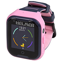 HELMER children's watch LK 709 with GPS locator/ dot. display/ 4G/ IP67/ nano SIM/ video call/ photo/ Android and iOS/ pink