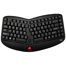 Adesso WKB-3150UB Tru-Form™ Media 3150 - 2.4 GHz Wireless Ergo Trackball Keyboard