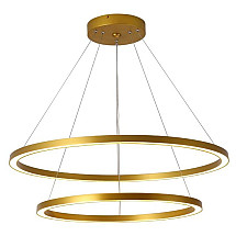 IMMAX NEO FINO SMART pendant light 2 circles, 60+80cm, 93W gold, Zigbee 3.0, TUYA