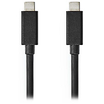 NEDIS cable USB 3.2/ USB-C plug-USB-C/ 20 GBPS/ NICKLED/ black/ 1m plug