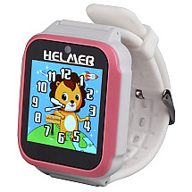 Helmer Children's Smart Watch KW 801/ 1.54 "TFT/ Touch Display/ Photo/ Video/ 6 Games/ Micro SD/ Czech/ pink-white