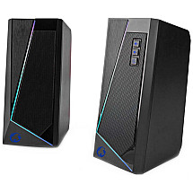 NEDIS gaming speakers/ 2.0/ power 18 W/ 3.5 mm jack/ LED/ USB/ volume control/ black