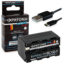 PATONA battery for digital camera Sony NP-F550/F750/F950 7000mAh Li-Ion Platinum USB-C charging