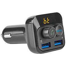 NEDIS FM Transmitter for the car/ Hands free call/ 1.0 "/ LED screen/ Bluetooth 5.0/ 12 - 24 V DC/ 2.4 A/ 2x USB/ black