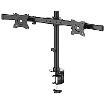 Nencents FPMA -DCB100DBLACK / FLAT SCREEN Desk Mount (Clamp / Grommet) - Crossbar / Black