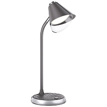 IMMAX LED table lamp Finch/ Qi Charging/ 9W/ 12V/ 2A/ Dimuable/ gray + silver elements