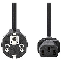 NEDIS power cable 230V/ connecting 10A/ connector IEC-320-C13/ direct Schuko plug/ black/ bulk/ 5m