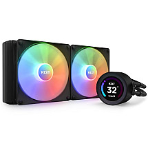 NZXT water cooler Kraken 280 ELITE RGB / 2x140mm RGB fan / 4-pin PWM / LCD disp. / 6 years