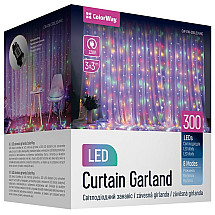 COLORWAY LED garland/ indoor / 300 LEDs / length 3 x 3m / multi-coloured/ AC 220V